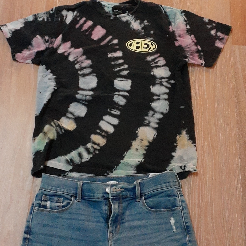 Tie dye Obey cotton tshirt